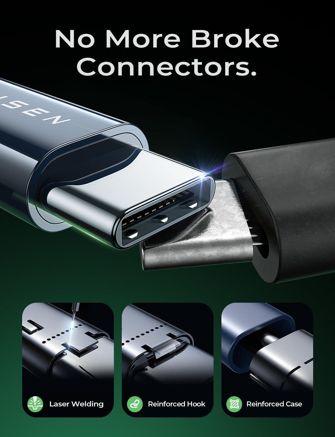 imageLISEN USB C Cable 5Pack 3333666610FT for iPhone 17 Charger Cord 60W USB C to USB C Fast Charging Cable for iPhone 17 Air 16 15 Pro Max Samsung Z Flip 7S25S24 Switch 2 iPad MacBookMidnight