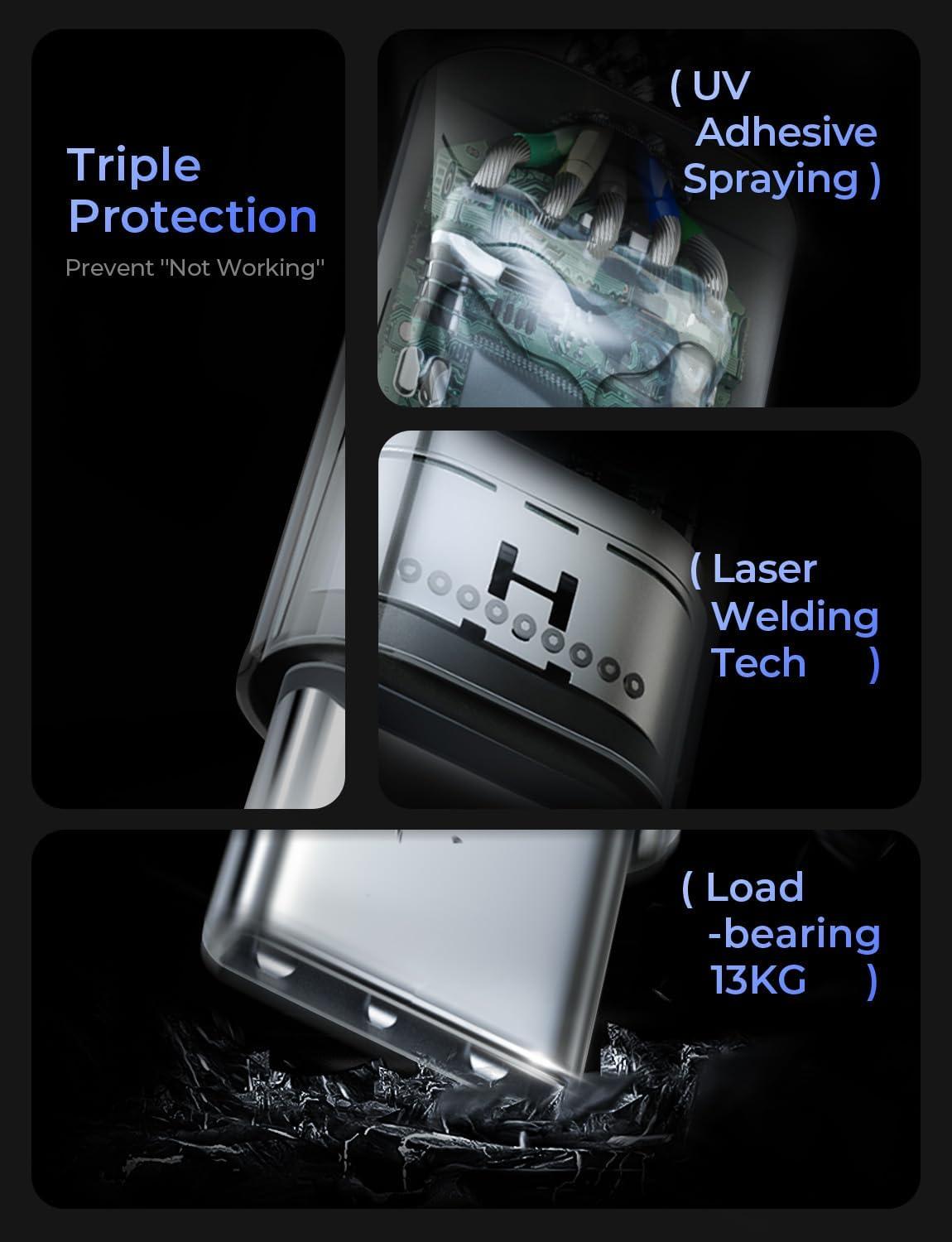 imageLISEN USB C Cable 5Pack 3333666610FT for iPhone 17 Charger Cord 60W USB C to USB C Fast Charging Cable for iPhone 17 Air 16 15 Pro Max Samsung Z Flip 7S25S24 Switch 2 iPad MacBookBlack