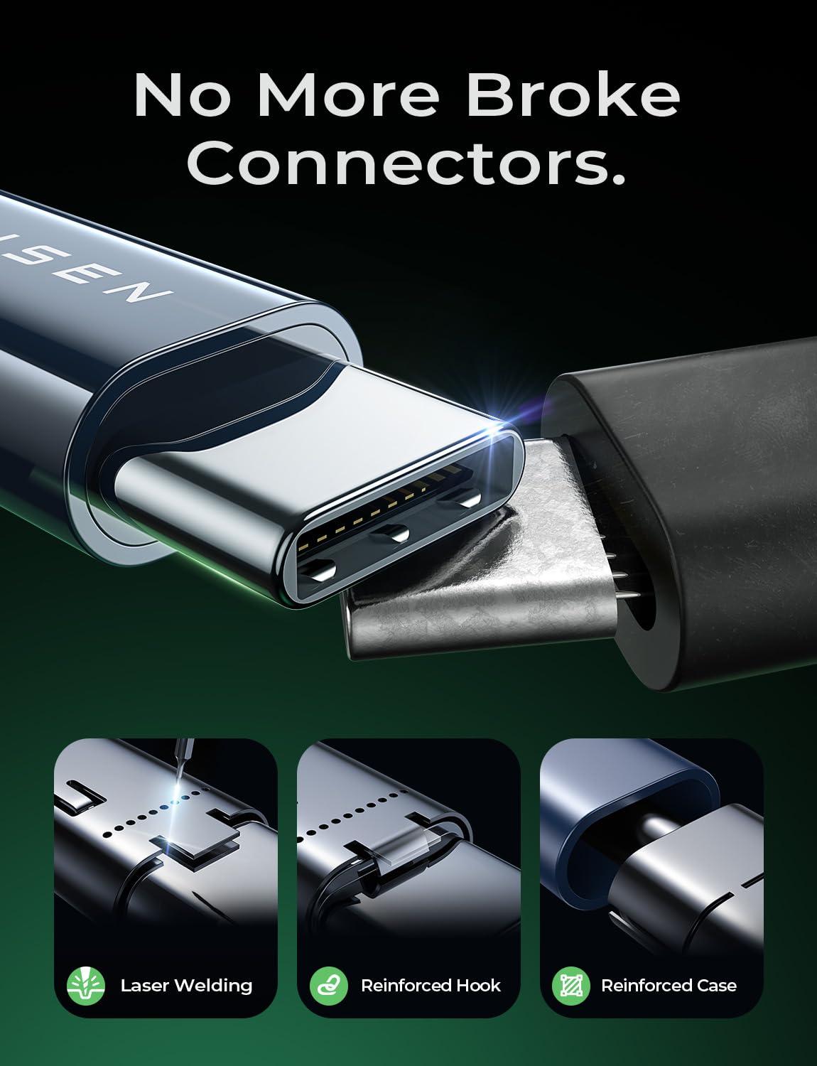 imageLISEN USB C to USB C Cable 240W C to C Cable Fast Charging 66ft 2Pack Type C Charger Fast Charging USBC Cables for iPhone 17 Pro Max Charging Cable for iPhone 16 15 iPad MacBook Pro Samsung S25Midnight