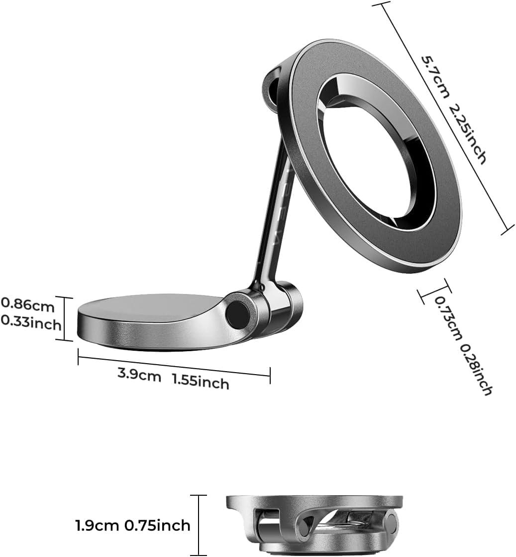 imageLISEN for MagSafe Car Mount for iPhone 17 PRO MAX Extra Small Ultra Magnetic Phone Holder for Car Dashboard Car Phone Holder Car Accessories for Women Men Fit for iPhone17 ProAirMax 16 15 14 13Black