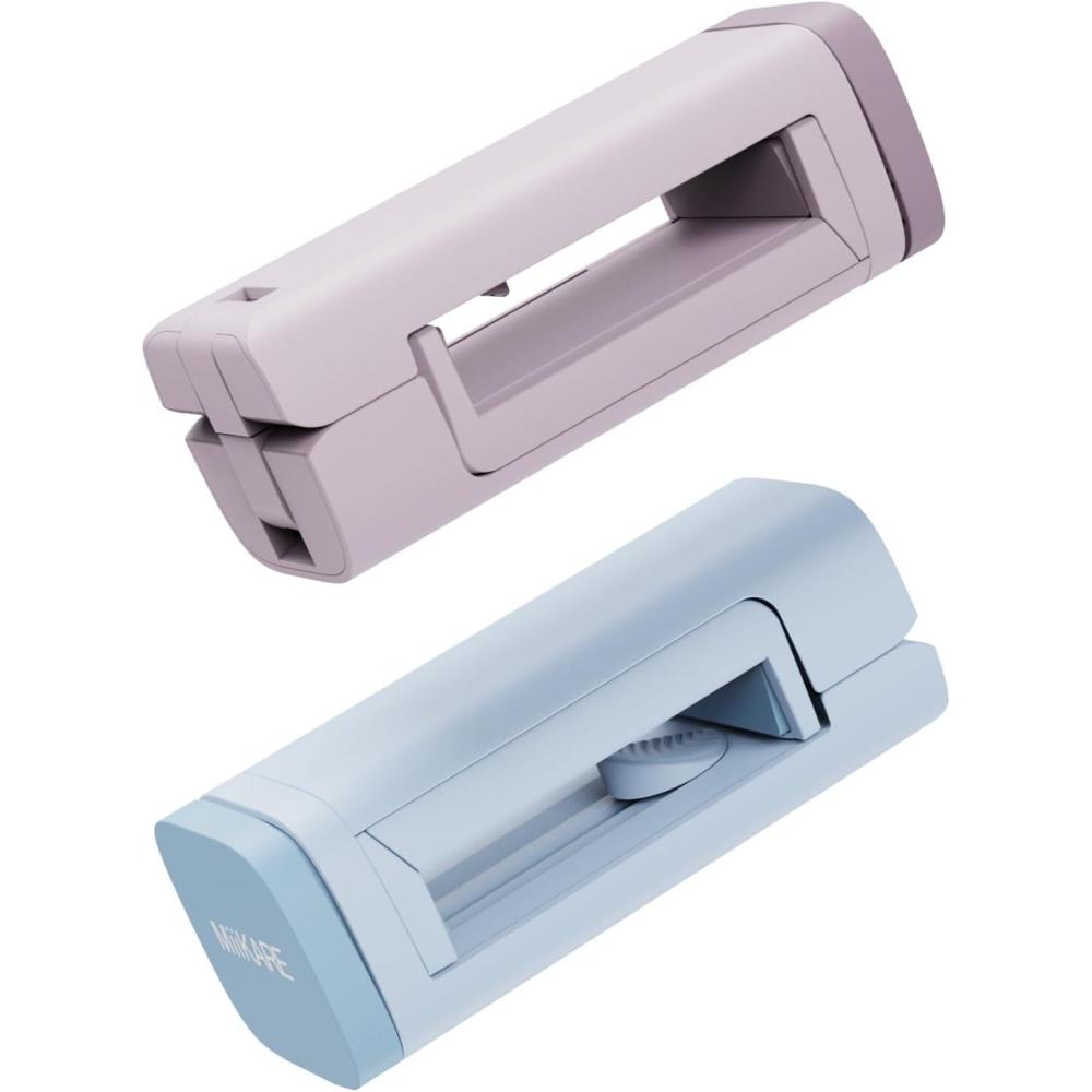 imageMiiKARE Travel Essentials Airplane Phone Holder Universal Handsfree Phone Mount for Flying with 360 Degree Rotation Travel Must Haves Phone Stand for Desk Tray Table BlackampampBlackPurpleBlue