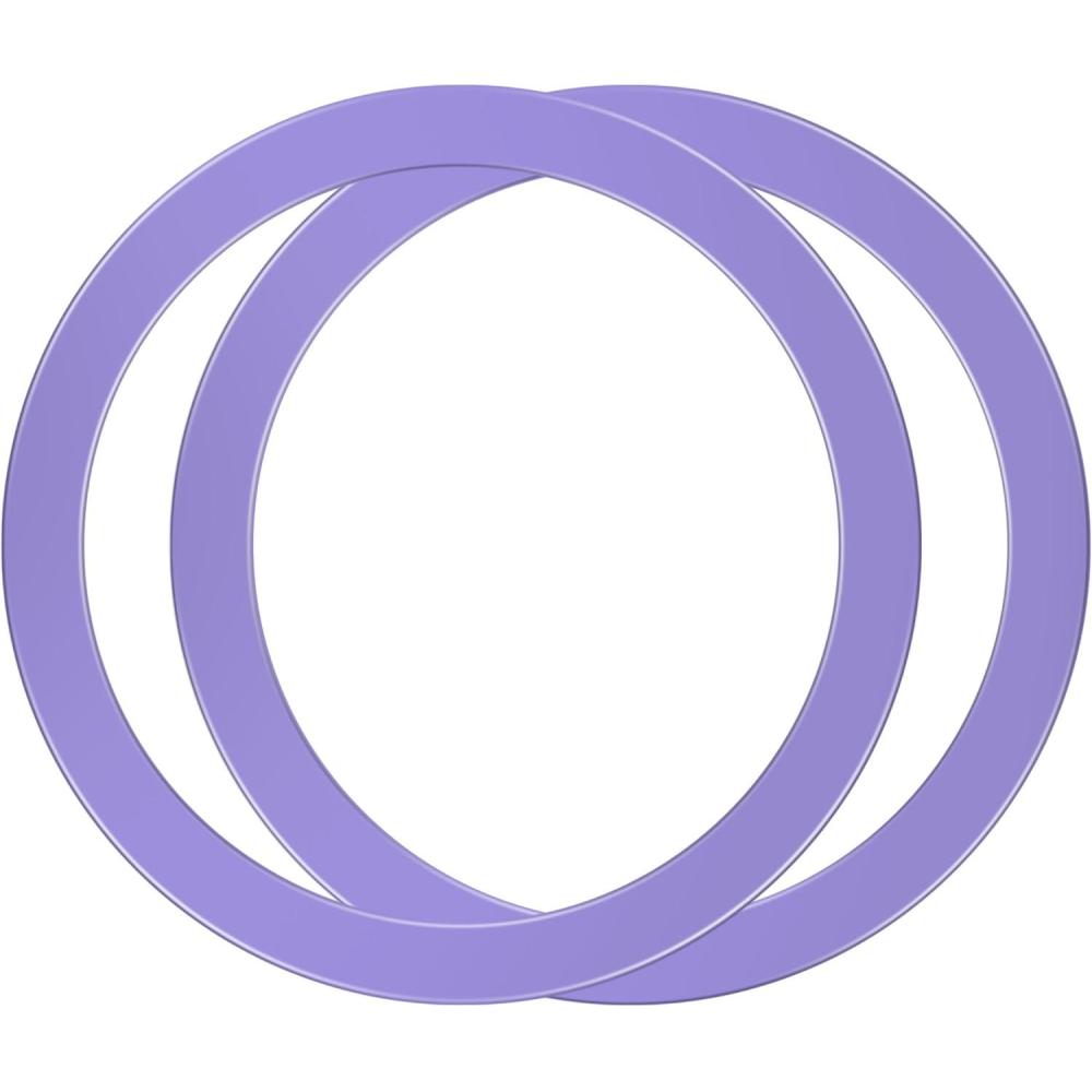 imageTACOMEGE 2Pcs Metal Ring Sticker for Pop Socket Magnetic Grip Magnetic Adapter Adhesive for iPhone Magsafe Wireless Charger BlackPurple
