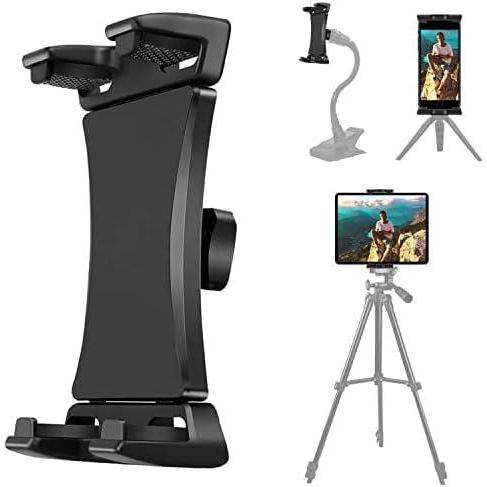 imageTACOMEGE 47129 Tablet Ball Mount Clip for Gooseneck Stand Large Tablet Clamp for ipad pro 129 Ball MountBall Mount