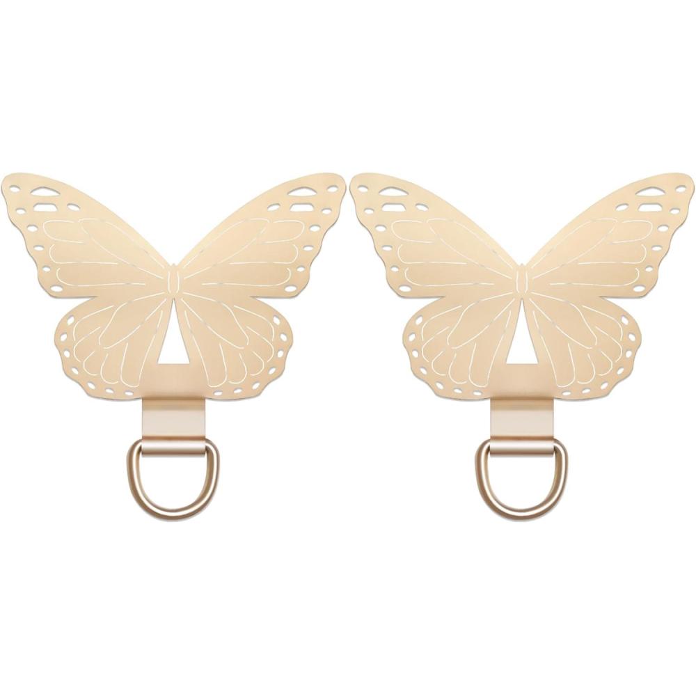 imageTACOMEGE Metal Phone Tether Tab for iPhone 15 14 13 12 Butterfly Phone Lanyard Strap Patch Replacement for Smartphone Cases GoldGold