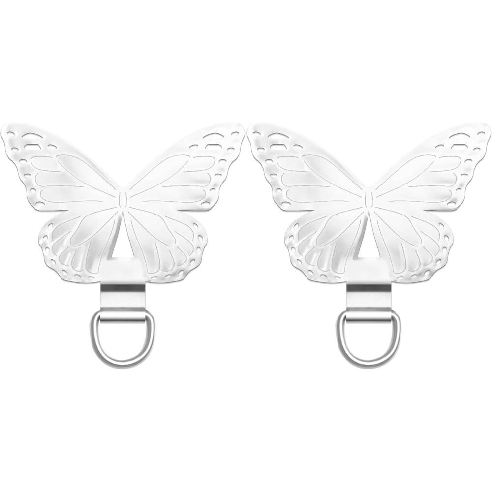 imageTACOMEGE Metal Phone Tether Tab for iPhone 15 14 13 12 Butterfly Phone Lanyard Strap Patch Replacement for Smartphone Cases GoldSilver