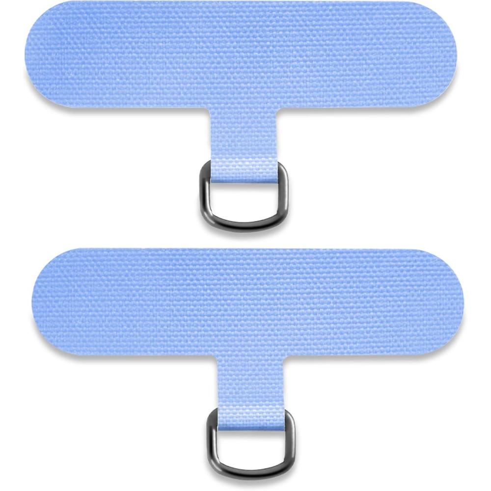 imageTACOMEGE Phone Tether Tab for iPhone Cell Phone Lanyard Patch Phone Strap Replacement Part for All Full Phone Cases PinkBlue