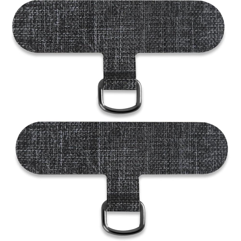 imageTACOMEGE Phone Tether Tab for iPhone Cell Phone Lanyard Patch Phone Strap Replacement Part for All Full Phone Cases PinkDark Grey