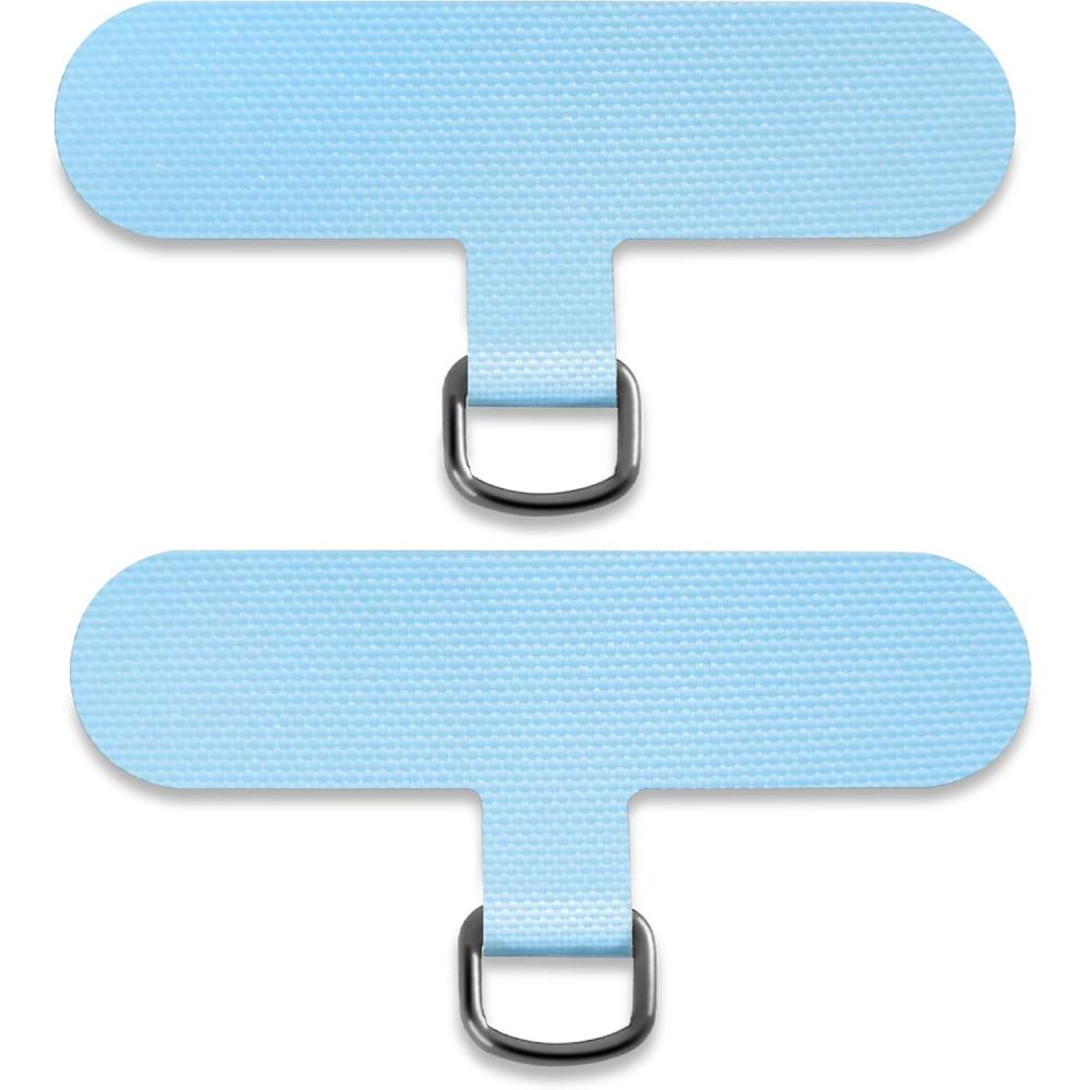 imageTACOMEGE Phone Tether Tab for iPhone Cell Phone Lanyard Patch Phone Strap Replacement Part for All Full Phone Cases PinkLight Blue