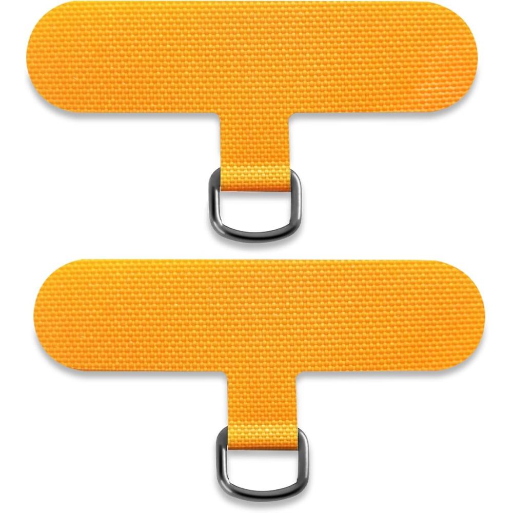 imageTACOMEGE Phone Tether Tab for iPhone Cell Phone Lanyard Patch Phone Strap Replacement Part for All Full Phone Cases PinkYellow