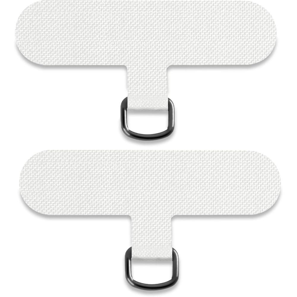 imageTACOMEGE Phone Tether Tab for iPhone Cell Phone Lanyard Patch Phone Strap Replacement Part for All Full Phone Cases White