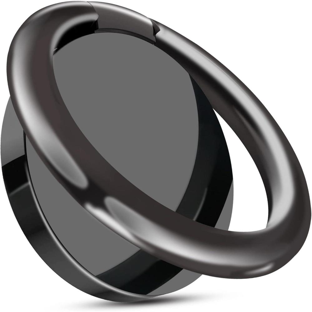 imageTACOMEGE Smooth Alloy Phone Ring Grip Holder 360 Rotation Finger Ring Kickstand for iPhone iPad Samsung and All Smartphones Tablets PRGBPRGB