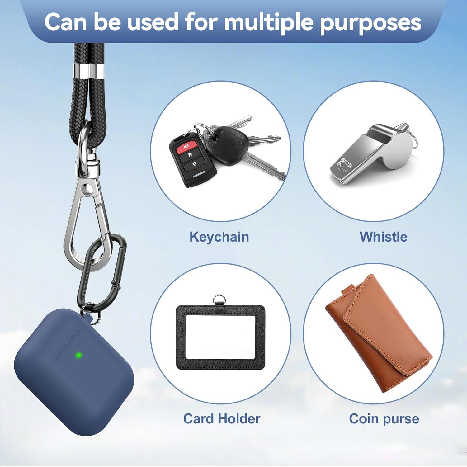 imagetakyu Phone Lanyard Universal Cell Phone Lanyard with Adjustable Nylon Neck Strap Phone Tether Safety Strap Compatible with Most Smartphones with Full Coverage Case BlackGreypink