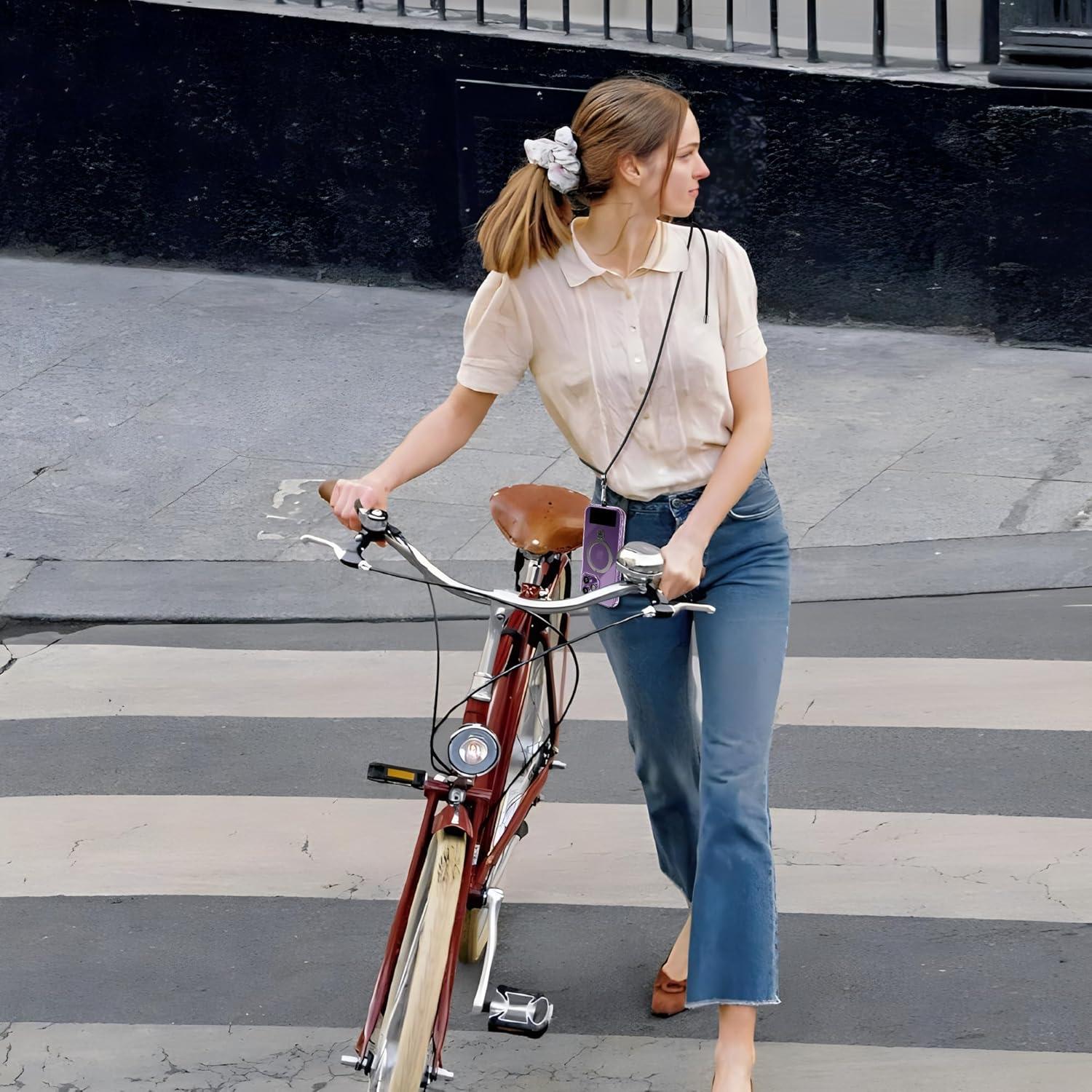 imagetakyu Phone Lanyard Universal Cell Phone Lanyard with Adjustable Nylon Neck Strap Phone Tether Safety Strap Compatible with Most Smartphones with Full Coverage Case BlackGreypink