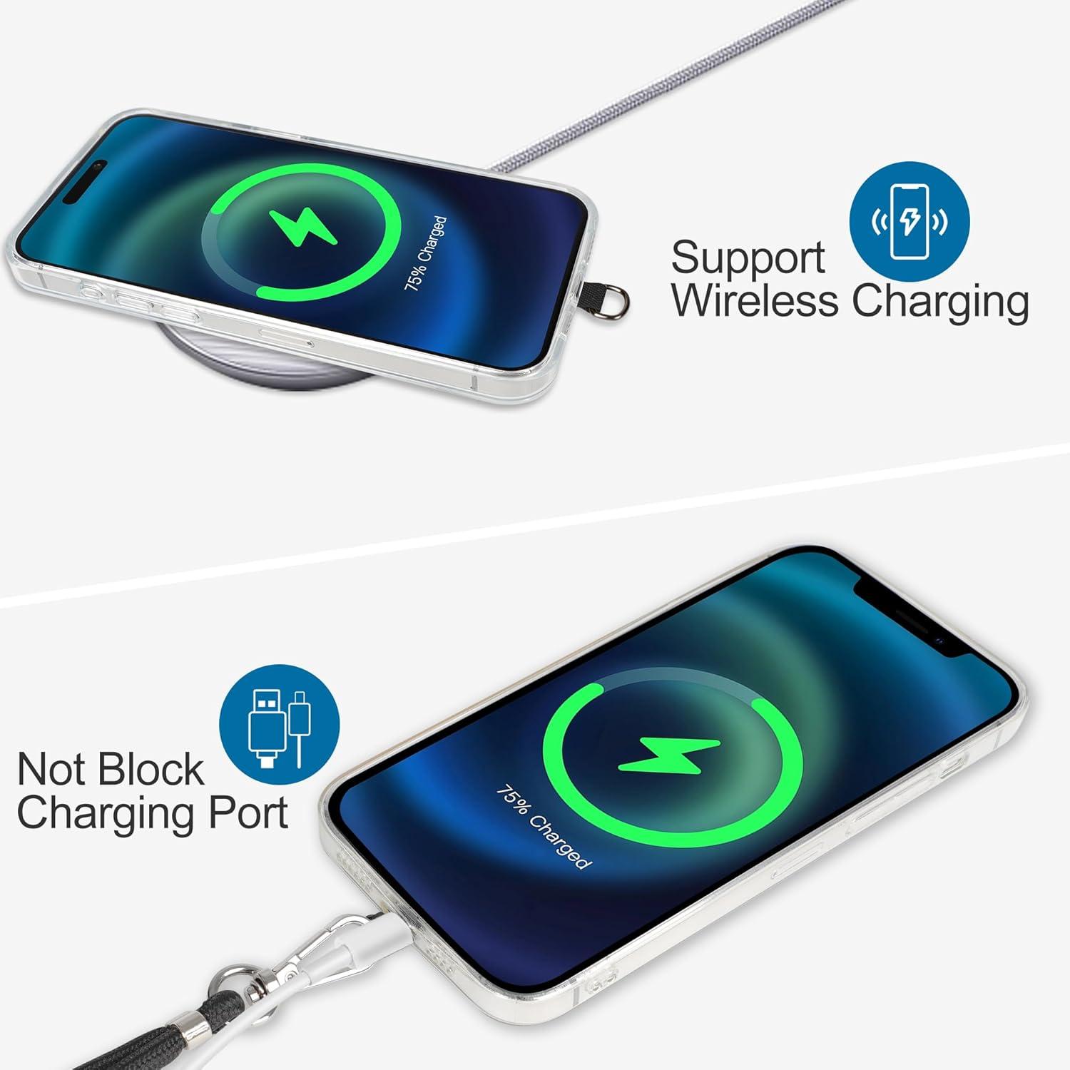 imagetakyu Phone Lanyard with Tether Tabs for PhonesNblackgrey2tab