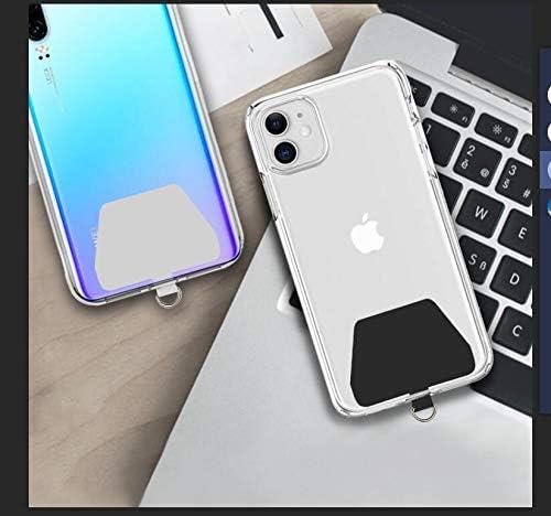 imagetakyu Phone Tether Tab 4 Pack Universal Phone Safety Tether Connector Without Adhesive Compatible for Most Smartphones BlackBlack Grey