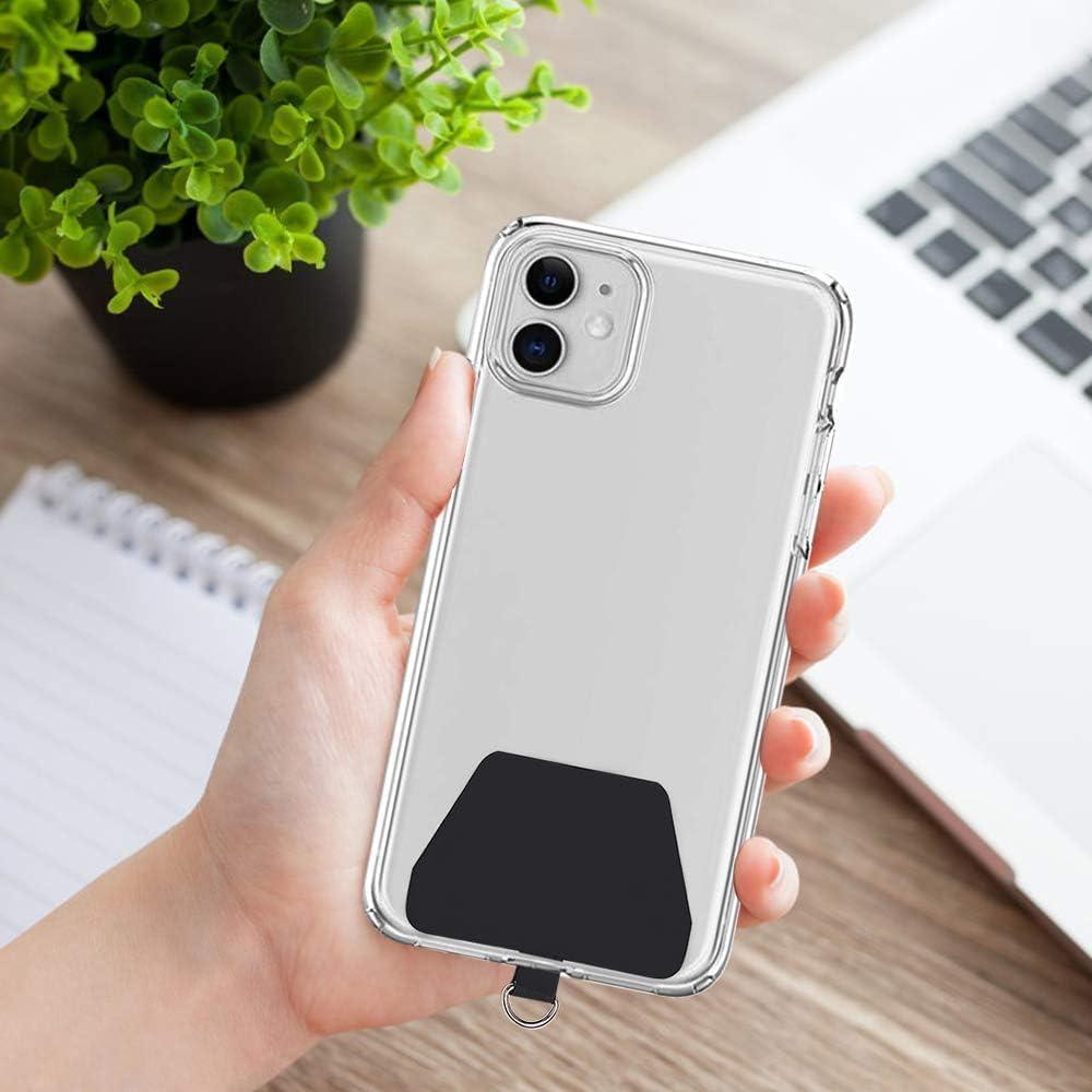 imagetakyu Phone Tether Tab 4 Pack Universal Phone Safety Tether Connector Without Adhesive Compatible for Most Smartphones BlackBlack X4