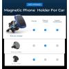 LISEN Magnetic Phone Holder for Car – Upgraded Clip Ultra 6 Strong Magnets, Phone Magnets for Back of Phone, Soporte de Telefono para carro for Galaxy S25 Ultra 4-6.7 inch Smartphones (Black)(Blue)
