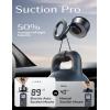 LISEN SuctionPro Phone Holder for Car【Auto Vacuum】Electric Vacuum Magnetic Phone Mount, Suction Cup Phone Mount 360° Adjustable Car Accessories Magsafe Car Mount for iPhone 17 Pro Max Air 16 15 14 13(Black)