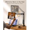 LISEN Tablet Stand iPad Stand for Desk Mount [Ultra Sturdy 2 Clamps] Kindle iPad Holder for Bed Gooseneck Phone Tablet Holder Mount fits iPhone Kindle 4-13″ Device