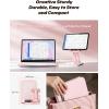 LISEN iPad Stand Tablet Holder – Foldable iPad a16 Accessories Kindle Bed Home Gadgets Men Gifts Office Desk Accessories for Women, Portable Monitor Stand for Tablet Galaxy Tab Fire HD 4-15.9″ Black(Pink Sorbet for Girls)