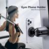MiiKARE Gym Phone Holder – Magnetic, 360 Rotating, Home & Gym Essentials for All, Black(Magsafe-Black)