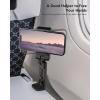 MiiKARE Travel Essentials Airplane Phone Holder, Universal Handsfree Phone Mount for Flying with 360 Degree Rotation, Travel Must Haves Phone Stand for Desk, Tray Table, Black&Black(Black&Purple)