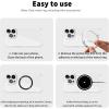 TACOMEGE 2Pcs Metal Ring Sticker for Pop Socket Magnetic Grip, Magnetic Adapter Adhesive for iPhone, Magsafe Wireless Charger (Black)(Black)