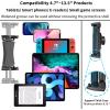 TACOMEGE 4.7-12.9” Tablet Ball Mount Clip for Gooseneck Stand, Large Tablet Clamp for ipad pro 12.9 (Ball Mount)(Ball Mount)
