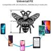TACOMEGE Bee Cell Phone Ring Holder Gift for Girls Women, Crystal Finger Ring Kickstand Compatible with Smartphone, Tablet, E-Reader (Black)(Black)