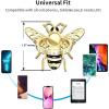 TACOMEGE Bee Cell Phone Ring Holder Gift for Girls Women, Crystal Finger Ring Kickstand Compatible with Smartphone, Tablet, E-Reader (Black)(Gold-1)