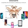 TACOMEGE Bee Cell Phone Ring Holder Gift for Girls Women, Crystal Finger Ring Kickstand Compatible with Smartphone, Tablet, E-Reader (Black)(Rose Gold)
