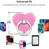 TACOMEGE Heart Cell Phone Ring Holder for Women Grils, Glittering Phone Grips Stand for Smartphone Tablet (Pink)(Pink)