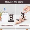 TACOMEGE Kawaii Puppy Dog Desktop Holder, Adorable Bulldog Bracke, Cute Cartoon Animal Cell Phone Stand for Desk, Compatible with All Smartphones (Coffee)(Coffee)