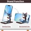 TACOMEGE Kawaii Puppy Dog Desktop Holder, Adorable Bulldog Bracke, Cute Cartoon Animal Cell Phone Stand for Desk, Compatible with All Smartphones (Coffee)(Coffee)