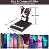 TACOMEGE Kawaii Puppy Dog Desktop Holder, Adorable Bulldog Bracke, Cute Cartoon Animal Cell Phone Stand for Desk, Compatible with All Smartphones (Coffee)(Coffee)