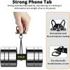 TACOMEGE Metal Phone Tether Tab Cute Dog for iPhone 16 15 14 13 12, Puppy Phone Lanyard Strap Patch Replacement for Smartphone Cases (Black)(Black)