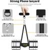 TACOMEGE Phone Wrist Strap With Tab for iPhone, Cell Phone Wristlet for Case, Key(Black)
