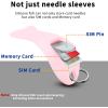 TACOMEGE SIM Card Holder Contains Eject Pins Needle Opener Ejector for iPhone, Universal SIM Card Removal Tool for Smartphone (Pink)(Pink)