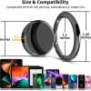 TACOMEGE Smooth Alloy Phone Ring Grip Holder, 360 Rotation Finger Ring Kickstand for iPhone, iPad, Samsung, and All Smartphones Tablets (PRG-B)(PRG-B)