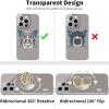 TACOMEGE Transparent Clear Phone Ring Grips Holder Kickstand, Finger Ring Stand for Cell Phone Tablet Case Accessories Round (GD R)(GD R)