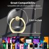 TACOMEGE Transparent Clear Phone Ring Grips Holder Kickstand, Finger Ring Stand for Cell Phone Tablet Case Accessories Round (GD R)(GD R)