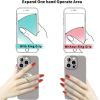 TACOMEGE Transparent Clear Phone Ring Grips Holder Kickstand, Finger Ring Stand for Cell Phone Tablet Case Accessories Round (GD R)(GD R)