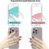 TACOMEGE Transparent Clear Phone Ring Grips Holder Kickstand, Finger Ring Stand for Cell Phone Tablet Case Accessories(Round-Clear) (2)