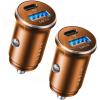 LISEN 54W Mini Cigarette Lighter Adapter Car Charger USB C Fast Charging, 12V Cigarette Lighter USB Car Charger Fast Charging Adapter, for iPhone 17 Pro Max 16 15 14 13 12 Plus Mini, Samsung S25 S24(Orange)