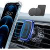 LISEN Magnetic Phone Holder for Car – Upgraded Clip Ultra 6 Strong Magnets, Phone Magnets for Back of Phone, Soporte de Telefono para carro for Galaxy S25 Ultra 4-6.7 inch Smartphones (Black)(Blue)