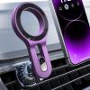 LISEN for MagSafe Car Mount, Magnetic Phone Holder for Car Air Vent Phone Holder [Strong Magnetic] Hands Free Cell Phone Holder Strong Clip Car Accessories fit iPhone 17 Pro Max 16 15 14 13(Purple)