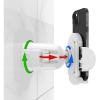 MiiKARE Shower/Mirror/Wall Phone Holder, Shower Phone Mount with 360 Degree Rotating, Universal Bathroom Accessories Phone Clamp for All Phones, Wall Phone Holder for Bathroom, Mirror, Kitchen – White