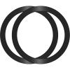TACOMEGE 2Pcs Metal Ring Sticker for Pop Socket Magnetic Grip, Magnetic Adapter Adhesive for iPhone, Magsafe Wireless Charger (Black)(Black)
