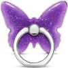 imageTACOMEGE Bling Glitter Phone Grip Butterfly Cell Phone Ring Holder Stand Purple for Women Girls Compatible with Smartphone Tablet EReader Etc Butterfly PUButterfly PU