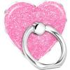 TACOMEGE Heart Cell Phone Ring Holder for Women Grils, Glittering Phone Grips Stand for Smartphone Tablet (Pink)(Pink)